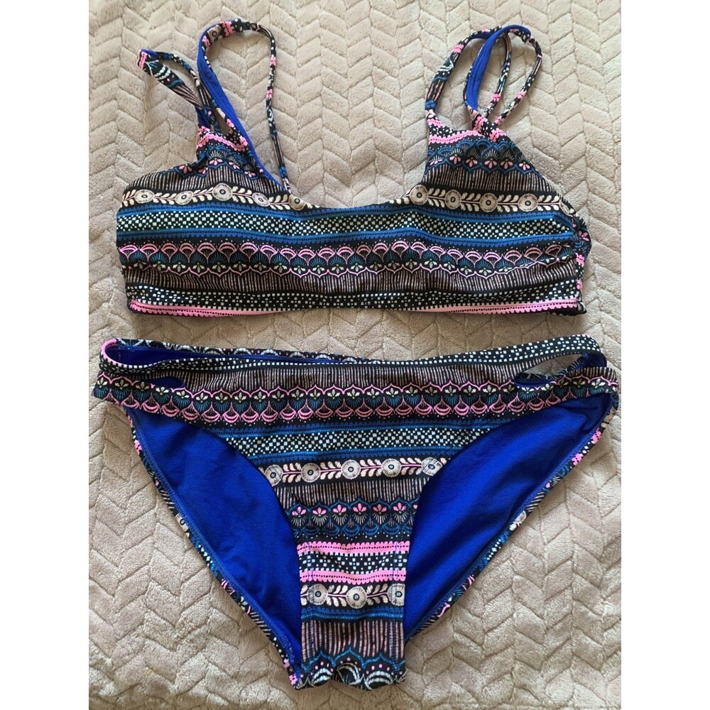 NoBo No Boundaries Swimsuit Blue Pink Large Size 11/13
